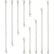 JESOT 10PCS Necklace Extender with Lobster Clasps Silver Bracelet Extender Chains Set,Length:6" 4" 5" 3" 2"