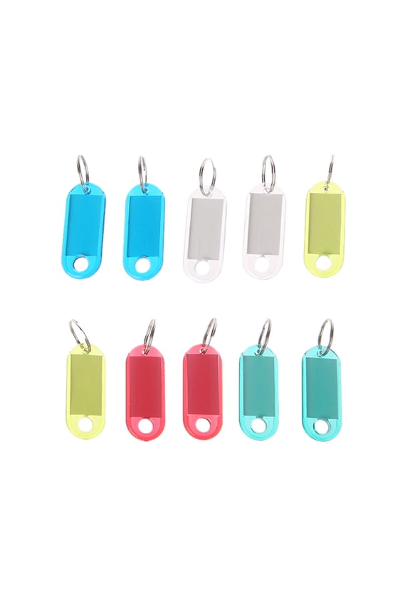10PCS New Transparent Plastic Luggage ID Label for Key Tags Keychains Keyring Ta