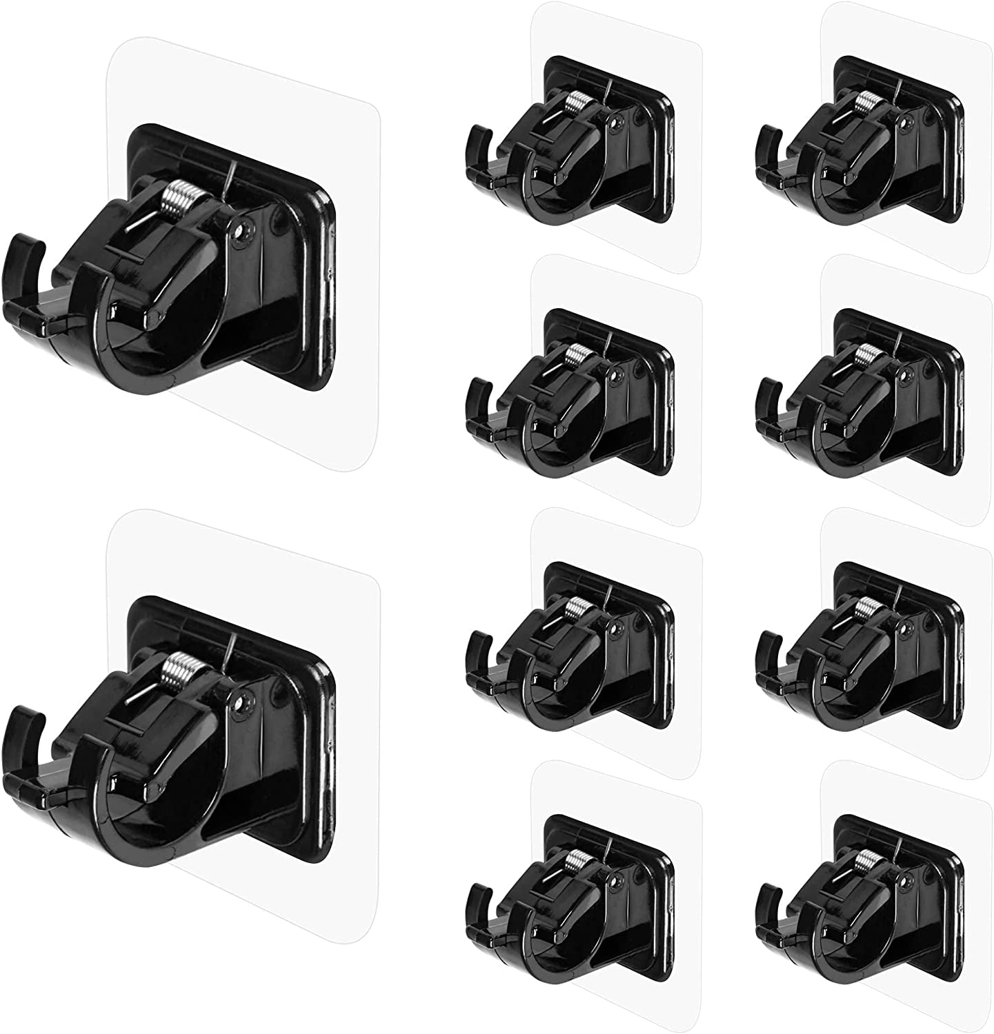 10PCS No Drill Curtain Rod Brackets No Drilling Curtain Rod Holders