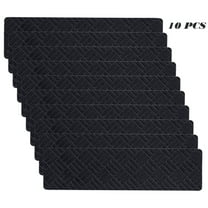 10PCS Non-Slip Stair Treads - Self-Adhesive Washable Carpet Mats for Kids/Elders/Pets, Dark Gray/Brown/Black