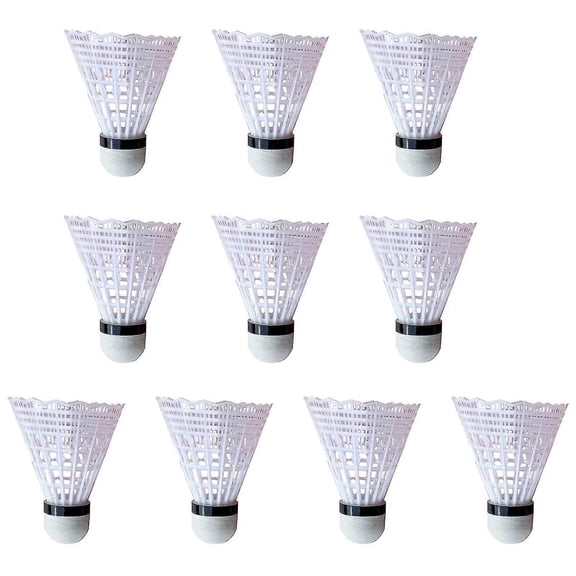 10PCS Nylon Badminton Shuttlecocks Durable Feather Training Balls For Youth Players Indoor Outdoor Games