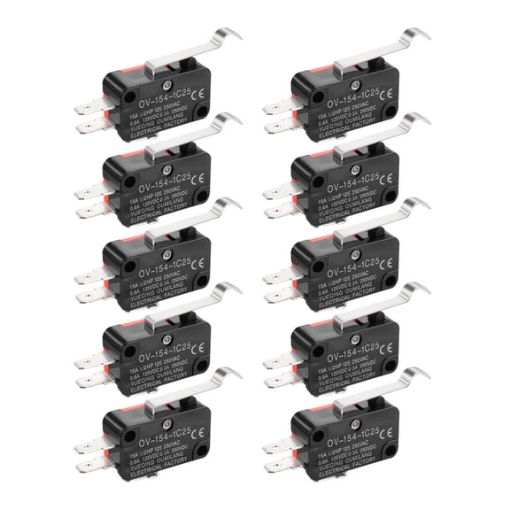 10PCS OV-154-1C25 SPDT NO NC 3 Terminals Simulated R Lever Action Switches