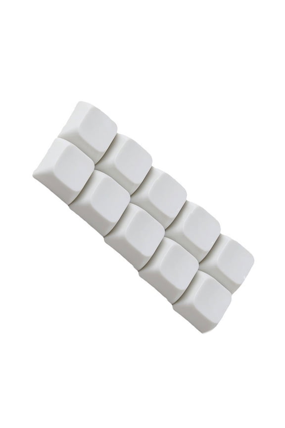 10PCS Original Full Resin Keycaps Smooth Surfaces Reflective Keycap Set Ceramic Texture for Mechanical Keyboard