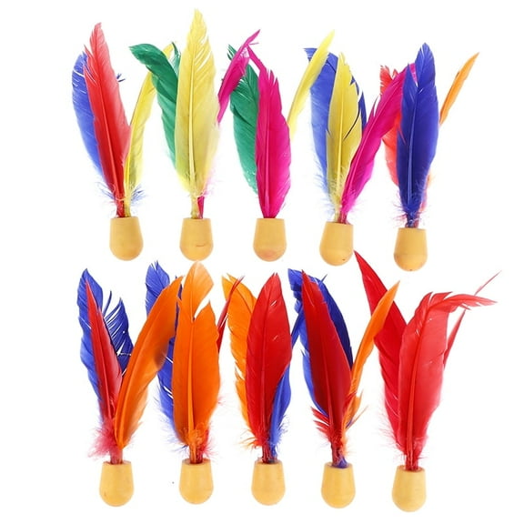 10PCS Outdoor Badminton Ball Children Rubber Shuttlecock Feather ShuttleS*Q BWA 50pcs