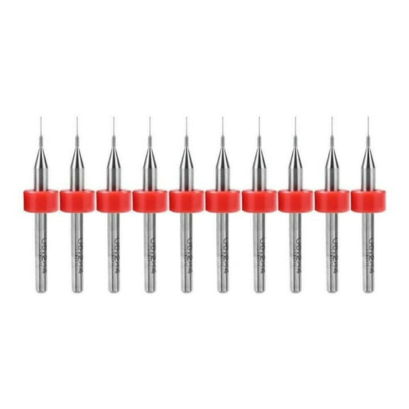 10PCS PCB Drill Bits Carbide Engraving Rotary CNC End Mill 0.1-1mm