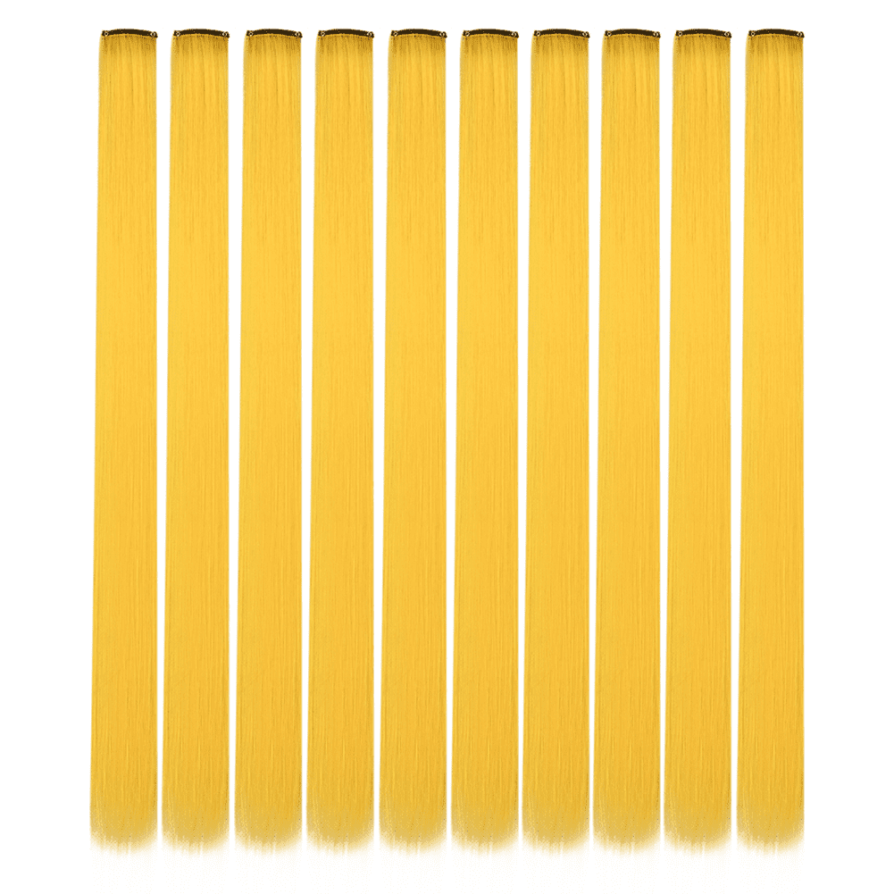 10PCS/Pack Colored Party Highlights Clip in Hair Extensions for Girls ...