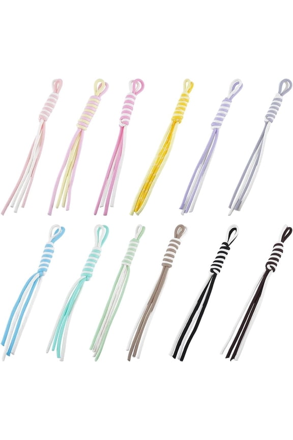 10PCS Paracord Rope Keychain, Paracord Keychain Bag Charms, Braided Rope Knot Key Chain for Handbag Purse Backpack
