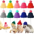 thumbnail image 1 of 10PCS Pet Snake Hat with Adjustable Elastic Chin Strap, Small Reptile Animal Hamster Knitted Hat Pompon Mini Hats for Pets Snake Ball Python Lizard Guinea Pig Chameleon Iguanas Accessories Decoration, 1 of 6