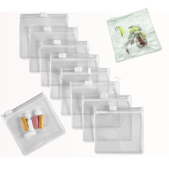 10PCS Pill Pockets,Pill Ziplock Bags,Small Plastic Bags for Pills,Self Sealing Travel Medicine Organizer Storage with Slide Lock for Cod Liver Oil, and Small Items