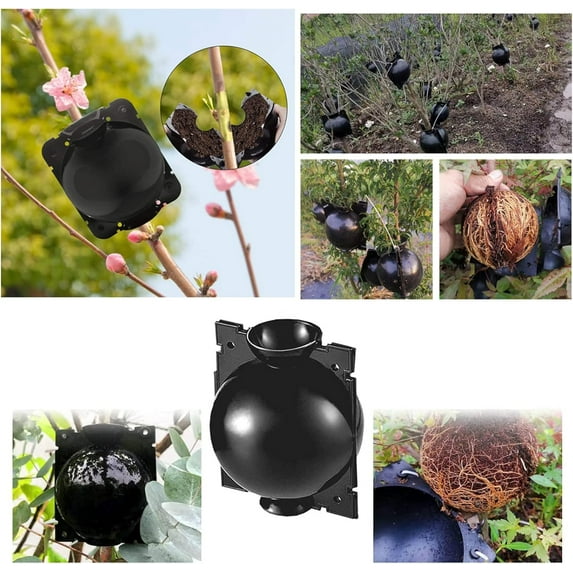 10PCS Plant Root Growing Box, 2025 New Air Layering Propagation Kit, Reusable Air Layering Pods Clear Plant Rooting Grafting Box for Fast Propagation Plants