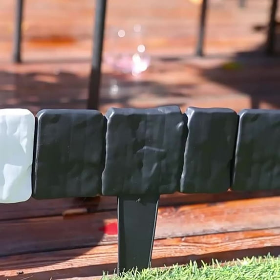 10PCS Plastic Border Edging Garden Grass Fence Wall