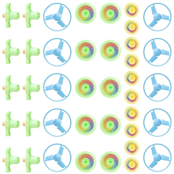 10PCS Plastic Classical Spinner for Kids Outdoor Play Colorful Flying Discs Toy for Family and Creative Development