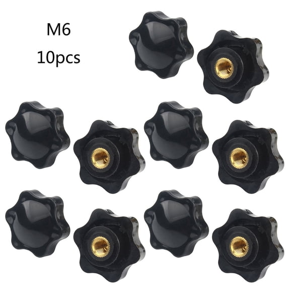 10PCS Plum Hand Tighten Manual Clamping Knob Star Thumb Nut