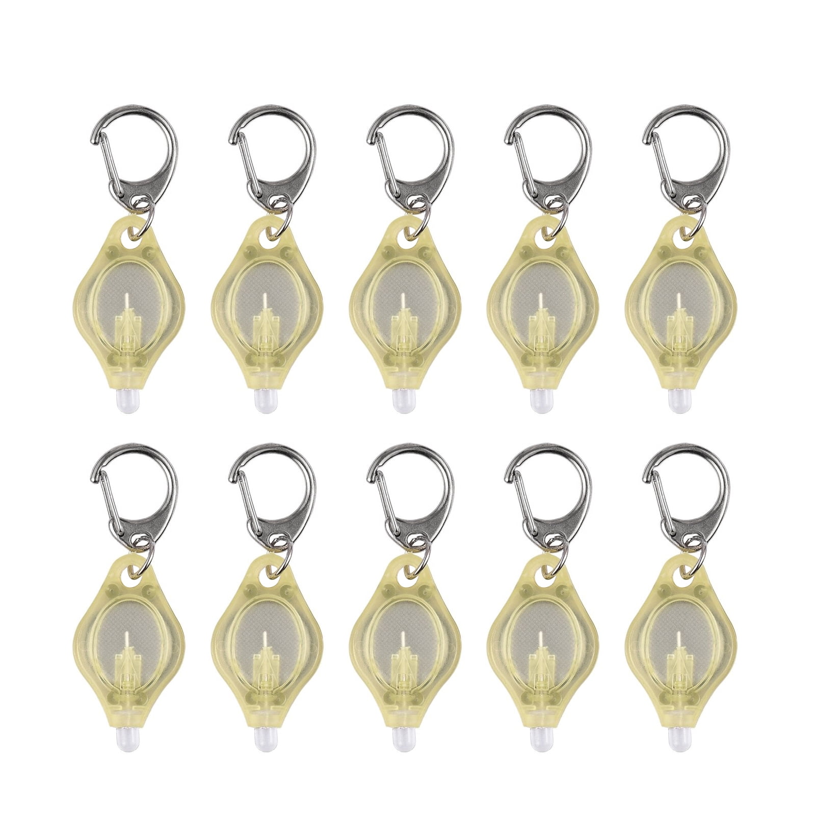 10PCS Portable Keyring Light Torch Mini Keychain LED Flashlight Key