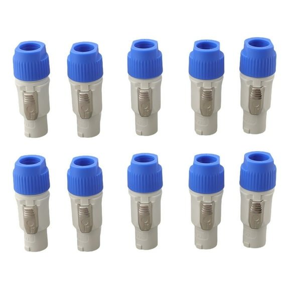 10PCS Power Plug Power Powercon Connector Male 3-Pin Speaker Plug 3-Pin Male Power Connector 20A 250V AC Power Plug Adapter