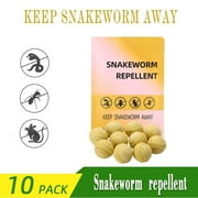 10PCS Powerful Snake Repellent for Yard Natural Snake Repellent Moth Balls for Outdoor Camping Fishing, Effective Repels Snakes Pets Safe Balls Green