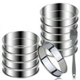 thumbnail image 1 of 10PCS Premium English Muffin Rings Set-4 Inch Double Rolled Stainless Steel Mold for Baking Tart & Crumpets, 1 of 7