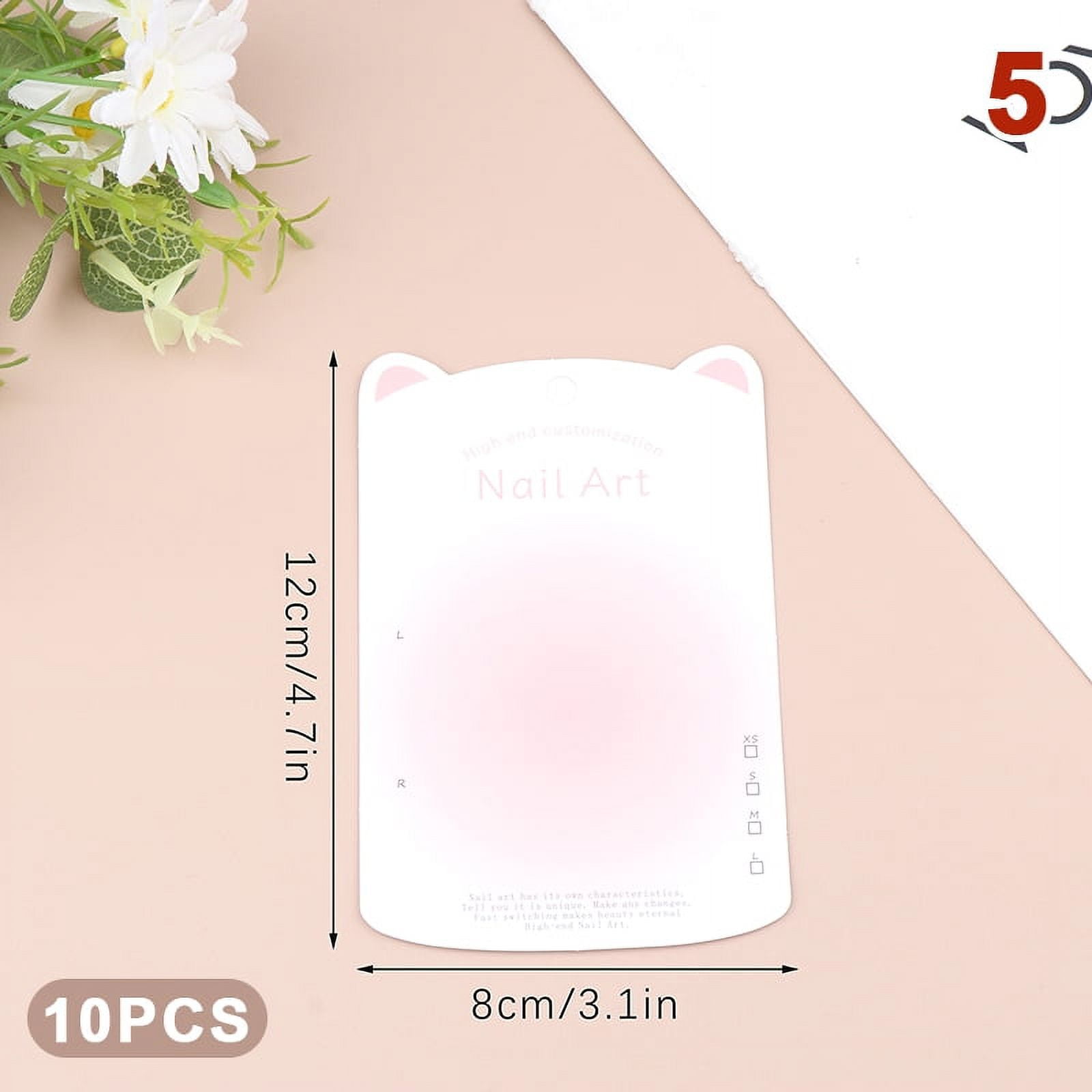10PCS Press-On Nail Packaging Display Handmade False Nail Design Swatch ...
