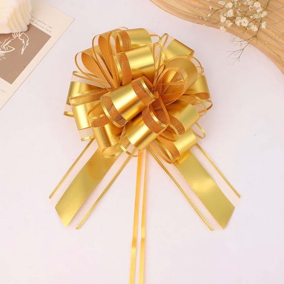 10PCS Pull Bow 6 In Pull Flower Ribbon Bow Christmas /Party/ Wedding Wrapping Decorations