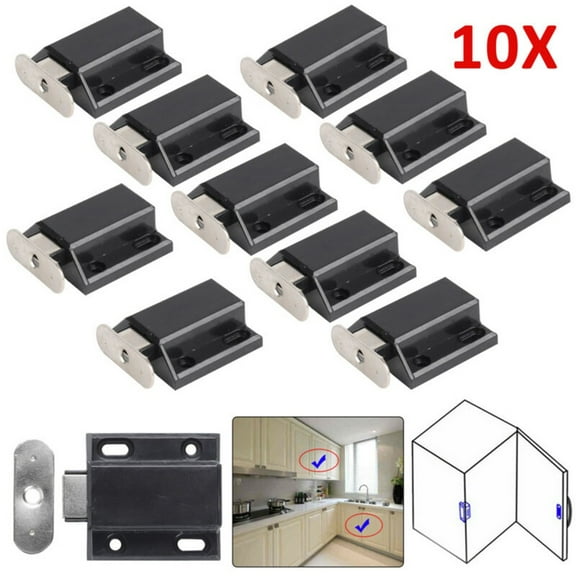 10PCS Push to Open Touch Release Cabinet/Cupboard Door Catch Latch Hinge Magnetic