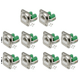 thumbnail image 1 of 10PCS RJ45 Panel Mount Screw Terminal Adapter, RJ45/8P8C Female Panel Mount Connector, RJ45 Solderless Terminal Extender,10x RJ45 Panel Mount Screw Terminal Adapter,Silver, 1 of 7