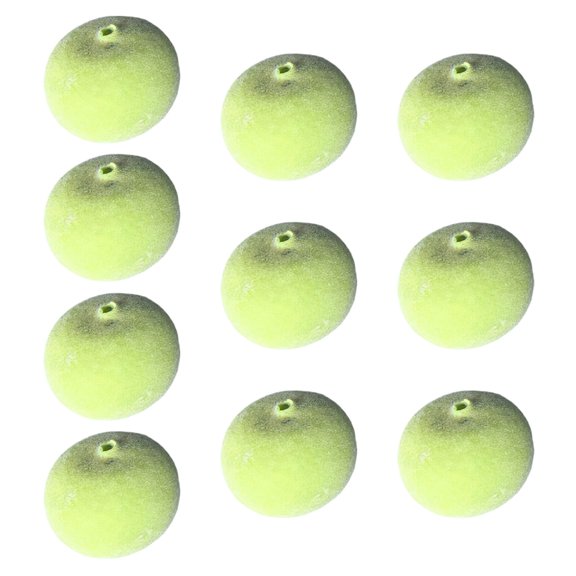 10PCS Realistic Foam Green Plums - Artificial Fruits for Home Decor, Kids Safe Tabletop Displays