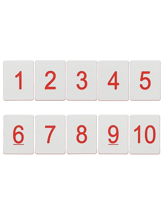 10PCS Rectangle Number Tags 1-10, 3x4CM Number Key Tags Plastic Numbered Tags Key Tags Keychain for Organizer Drawing Prizes Field Sales Clothes Labels, White