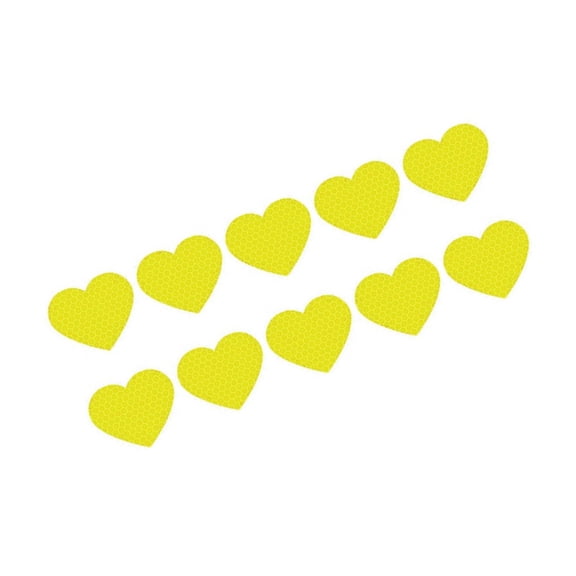 10PCS Reflective Heart Car Stickers Waterproof Decorative Decals Removable For Vehicle Exterior Scratch Cover Adhesive