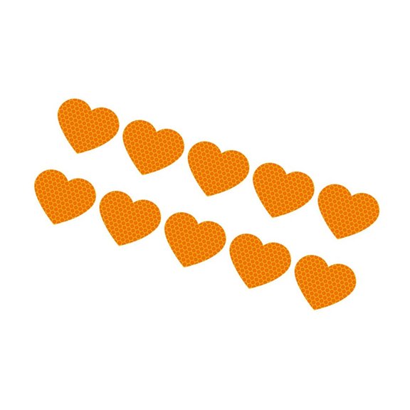 10PCS Reflective Heart Car Stickers Waterproof Decorative Decals Removable For Vehicle Exterior Scratch Cover Adhesive