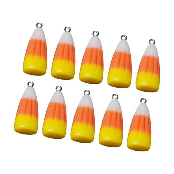 10PCS Resin Candy Corn Resin Texture Party Necklace Pendant