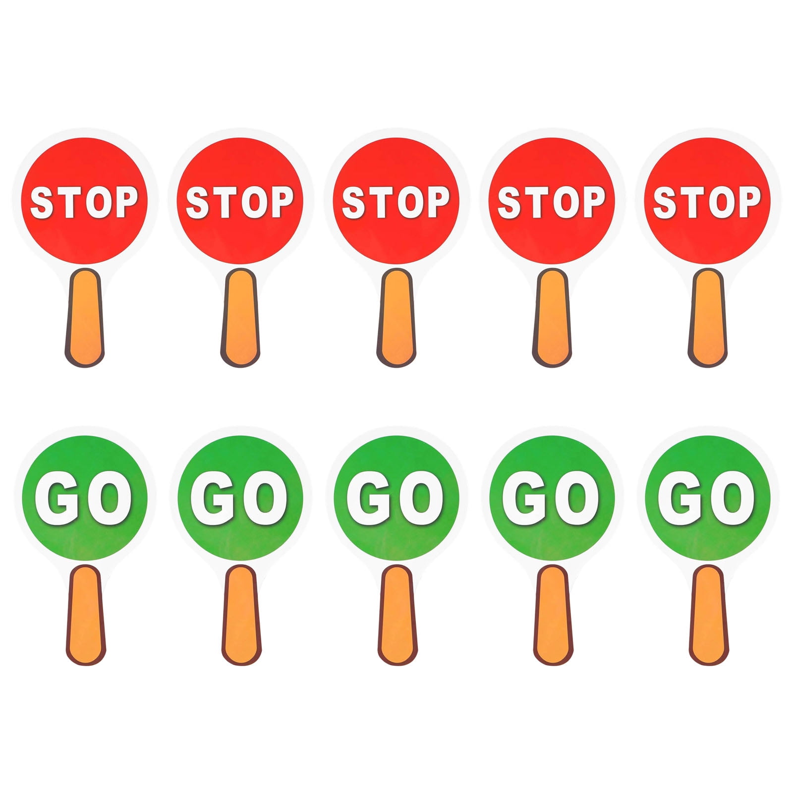 10PCS Reversible Stop and Go Sign Handheld Crossing Guard Stop Sign for ...