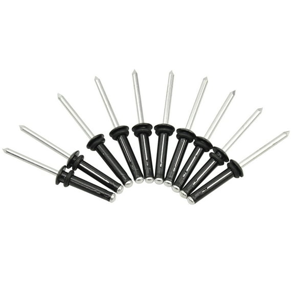 STRANDCHIC 10Pcs Kayak Pad Eye Aluminum Rivets Strong Firm Riveting Black