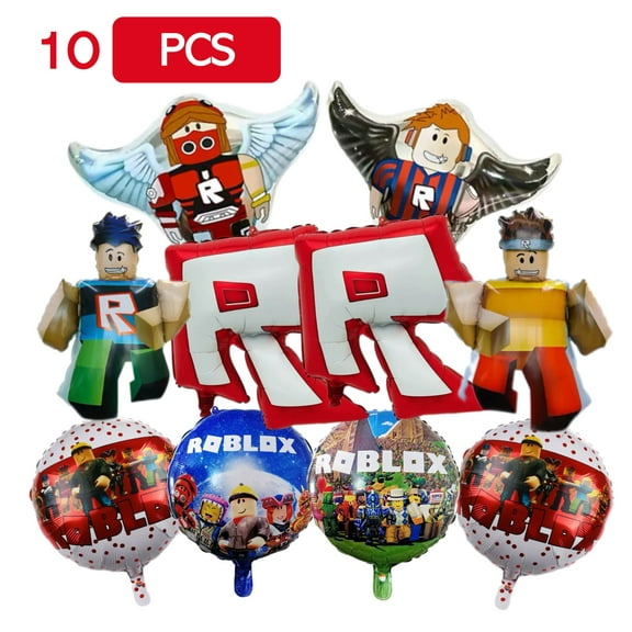 10PCS Roblox Foil Balloons, Roblox Birthday Party Supplies