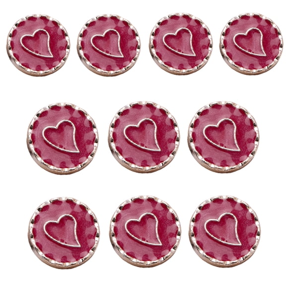 10PCS Round Sewing Button with Hole Heart Button Sewing Craft Button for Sewing Craft Coat Cardigans Jeans Sweater