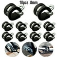 thumbnail image 1 of 10PCS Rubber Lined P Clamp Cable Mount Hose Pipe Clamp Stainless Steel, 1 of 5