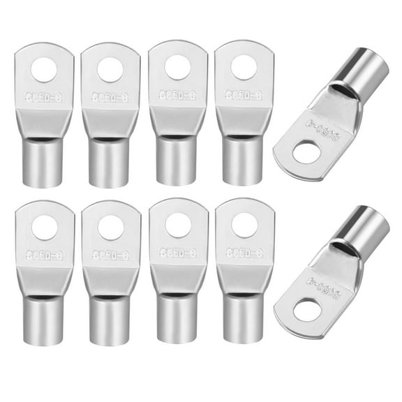 10PCS SC50-8 Copper Eyelets Tubular Lug Ring Terminal Connectors