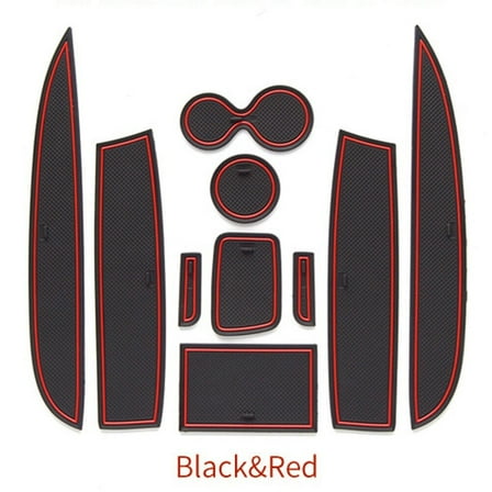 10PCS/SET Car Door Groove Mat Anti-Slip Gate Slot Cup Pad For Clio 4 2013-2018 Waterproof Door Mats Accessories