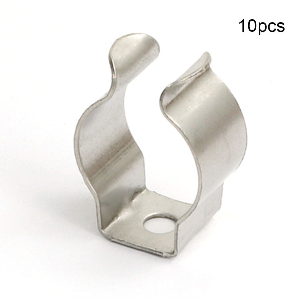 10 Pcs Spring Terry Clips (U-Clips) - Open Type Manganese Steel Tool Holder For Garage, Shed, & Cabinet Organization