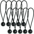 thumbnail image 1 of 10PCS Safety Bungee Ball Cords, Heavy Duty Black Stretch Rope with Ball Ties for Canopies, Tarps, Walls, Cable Organization, Camping, Tents, Cargo, Holding Wire and Hoses, 1 of 5
