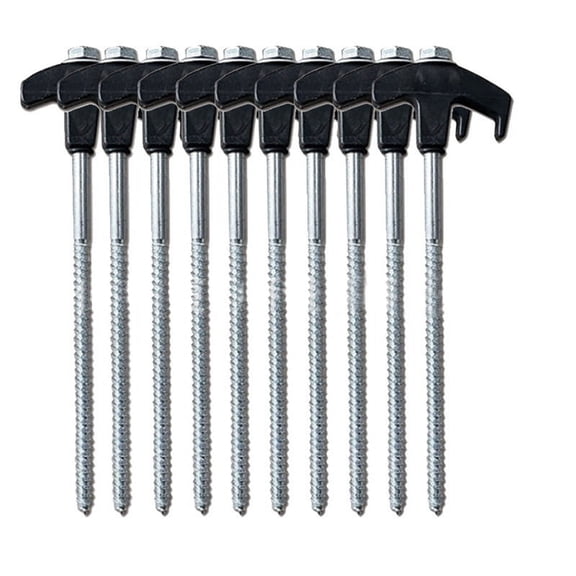 10PCS Screw-in Tent Stakes Ground Anchors M8 Heavy Duty Pegs Camping Nail