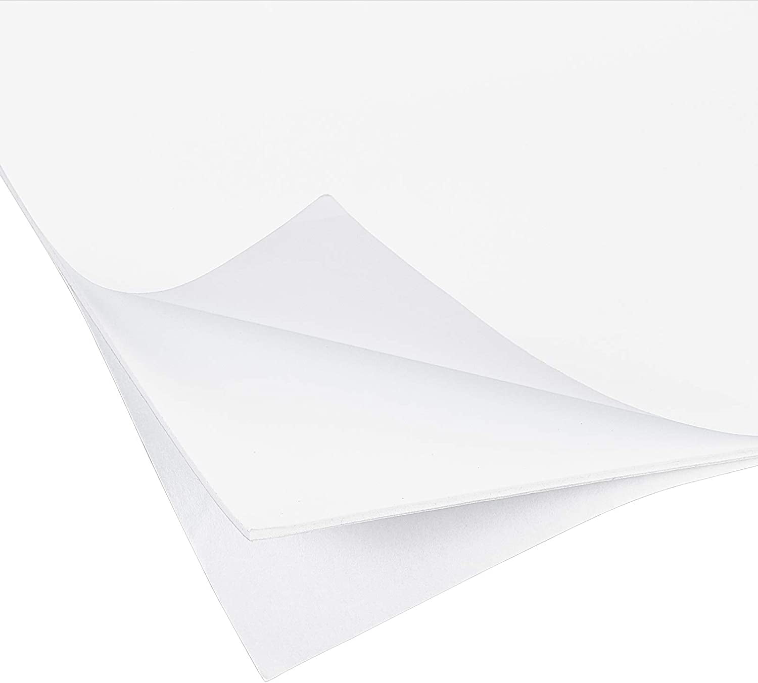 10PCS Self Adhesive Backed Foam Sheet 12x8 Inch White Nonslip EVA Foam Pad Mat with Double Adhesive Back for Furniture Doors 2mm Thick
