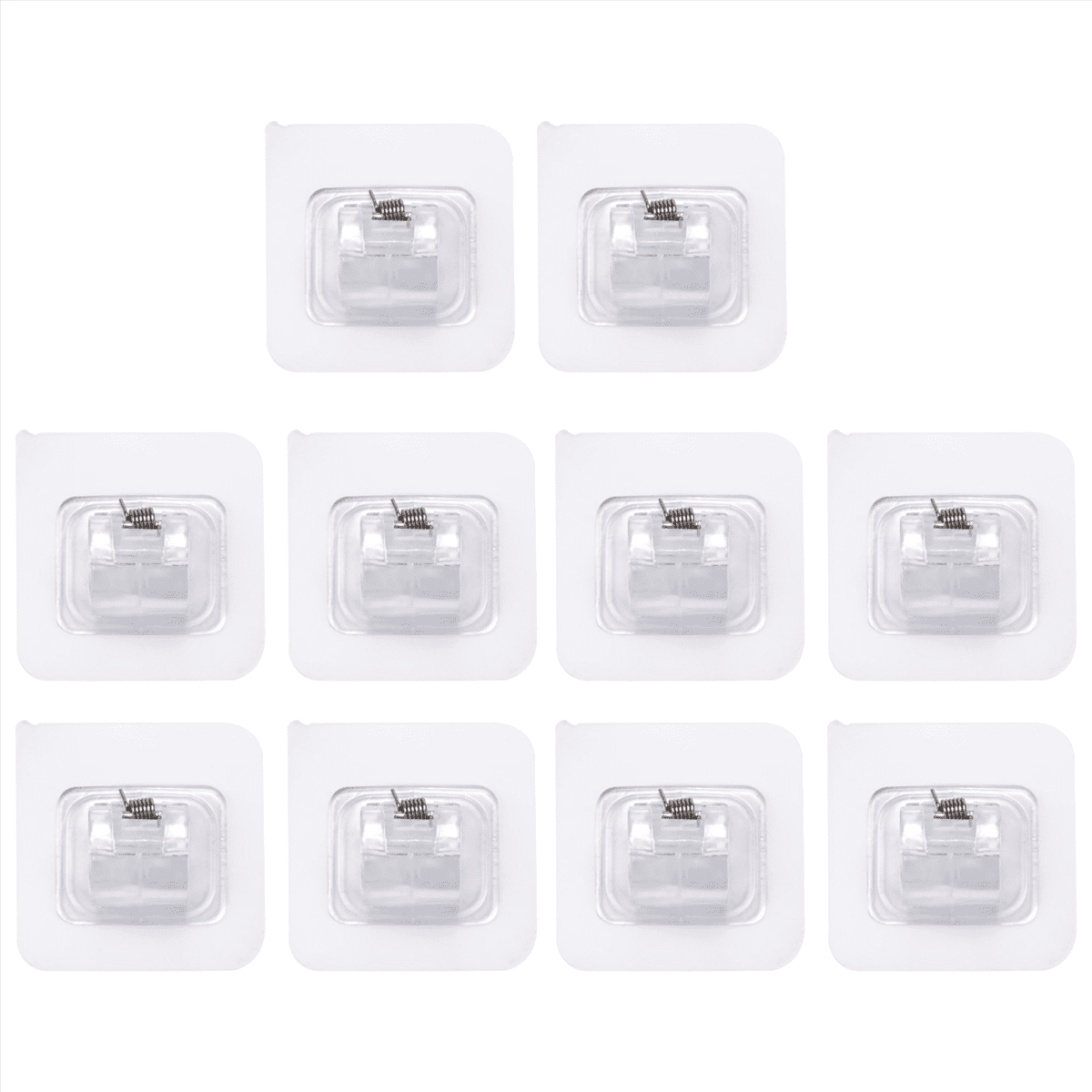 10PCS Self Adhesive Curtain Rod Holders No Drill Rods Brackets Drilling