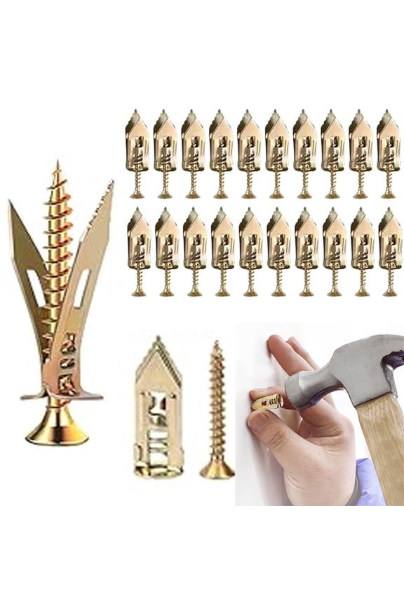 10PCS Self-Drilling Drywall Anchors,Drywall Screws And Anchors,Dry Wall Anchors,Wall Anchors For Drywall And Door Hinge Tool Easy