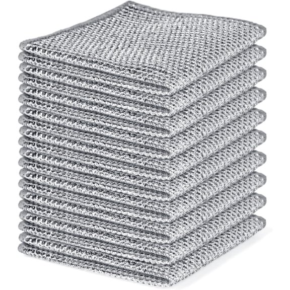 10PCS Set Non-Scratch Steel Wool Dishcloth - Multi Purpose Wire Dishwashing Rags Kitchen Towels and Dishcloths Sets Durable Cleaning Pads Bathroom Home Essentials plies Tools