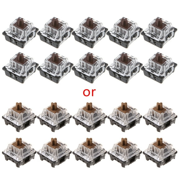 10PCS/Set for Mechanical Keyboard Clone Switches Brown Testing for Shaft 3Pins
