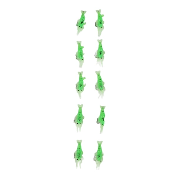 10PCS Set of Simulated Small Grass Shrimp Fish Bait with Hook Soft Fish Bait