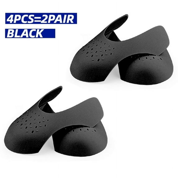 10PCS Shoes Head Stretcher Shield Anti Crease Bending Crack Toe Cap Wrinkled Fold Shoes Support Protector Anti-Fold Dropshipping black 2pair S (EU35-39)