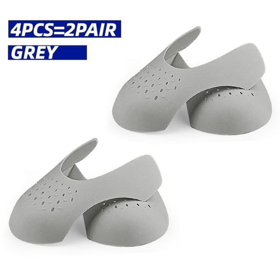 10PCS Shoes Head Stretcher Shield Anti Crease Bending Crack Toe Cap Wrinkled Fold Shoes Support Protector Anti-Fold Dropshipping grey 2pair S (EU35-39)