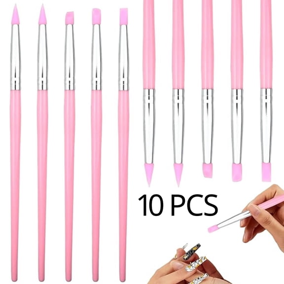 10PCS Silicone Clay Sculpting Tools, Pottery Tools, Flexible Clay Carving Tools, Paint Brushes for Resin DIY Handicraft Artwork
