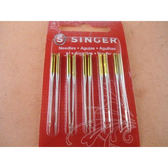 10PCS Singer Sewing Machines Ball Point Yellow Needle 2045#14